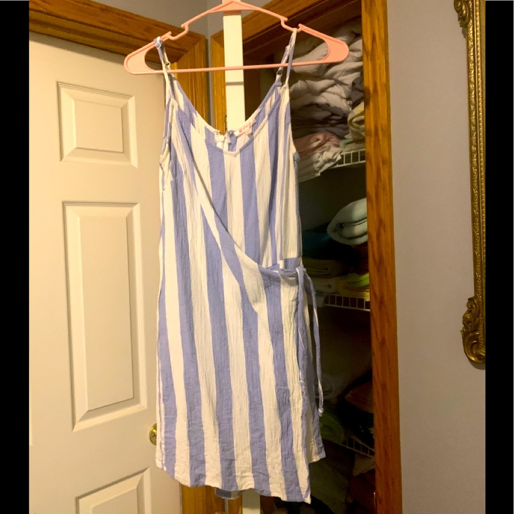 Striped wrap dress/romper